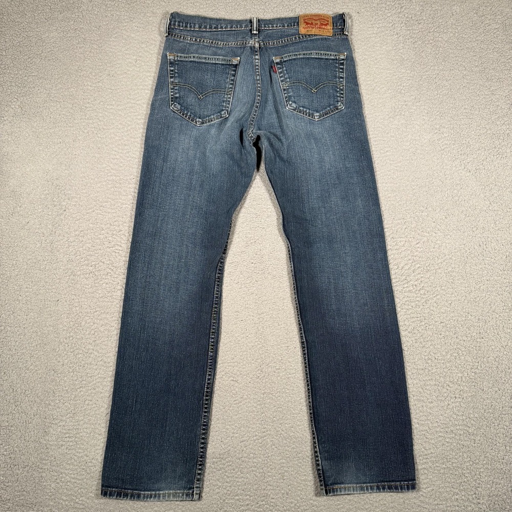 Levis Jeans Mens 32x32 Blue 505 Straight Fit Denim Casual Logo Preppy 5 Pocket - Picture 11 of 12